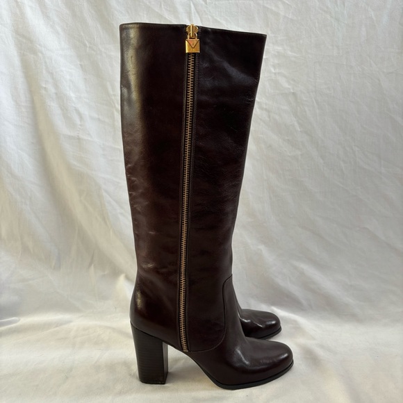 Michael Kors Knee High Tall Leather Boots - Picture 1 of 14